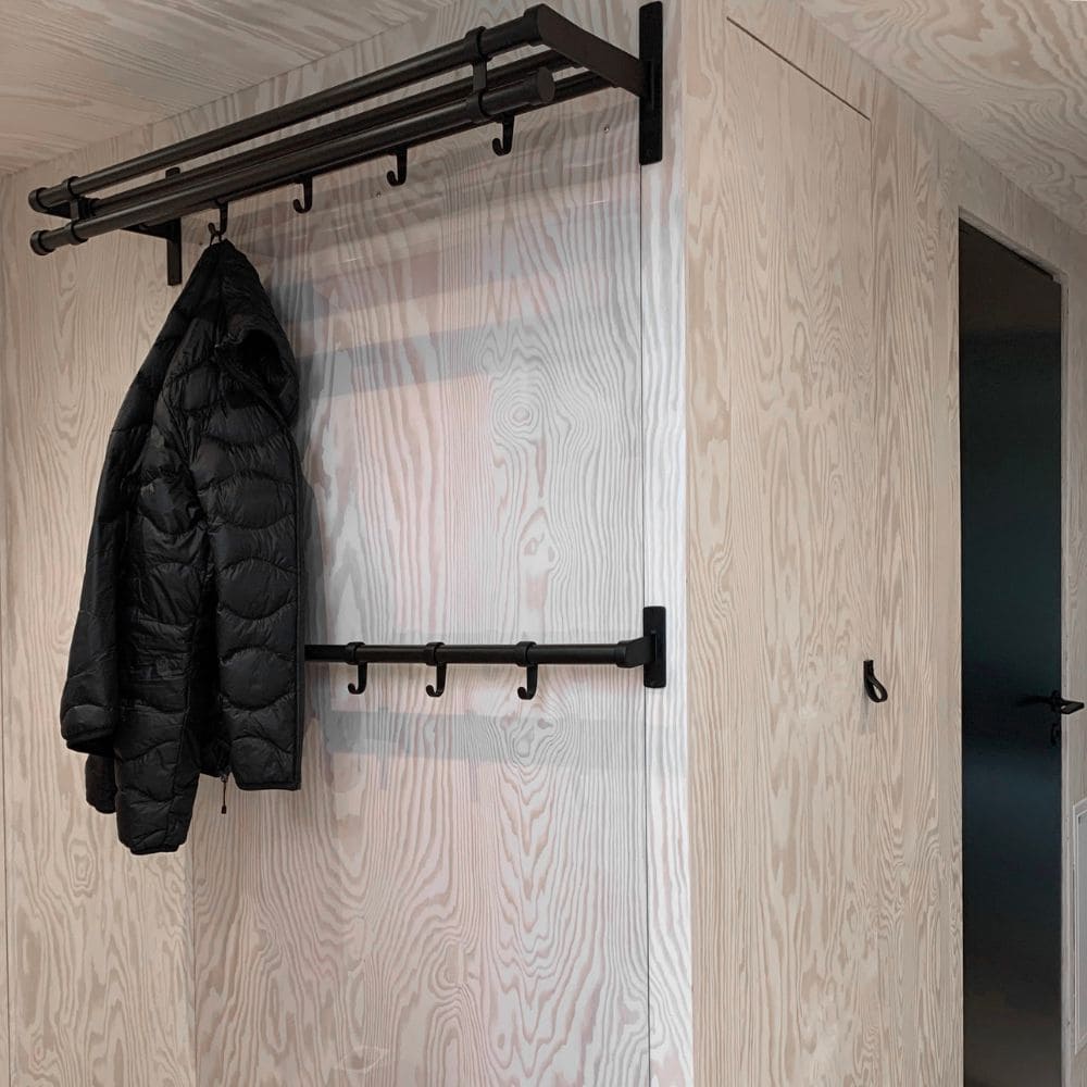 Hat Rack Elegant Plus - 1000mm - Black