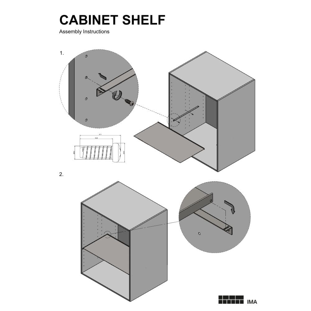 Cabinet Shelf Tidy - Dark Gray