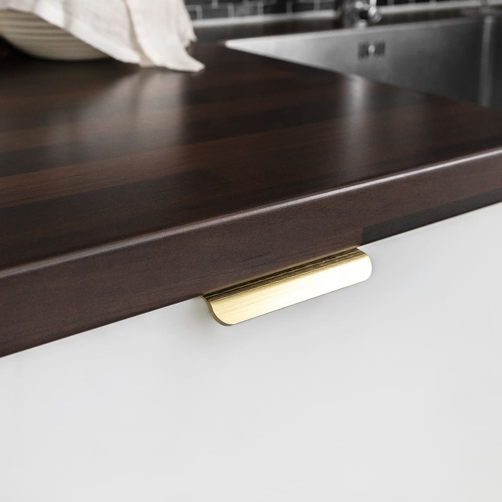 Edge Pull Handle Roundy - Brushed Brass