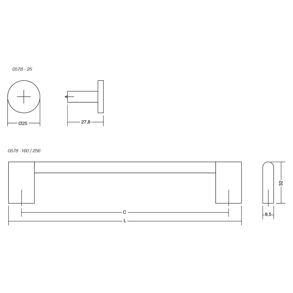 Handle Nexx - Stainless Steel Look