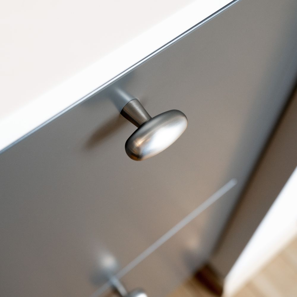 Cabinet Knob T Oliver - Stainless Steel Look