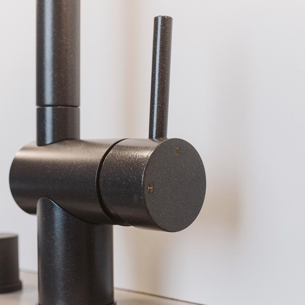 Kitchen Mixer Tap Venedig - Pull-Out Spout - Silgranit Anthracite