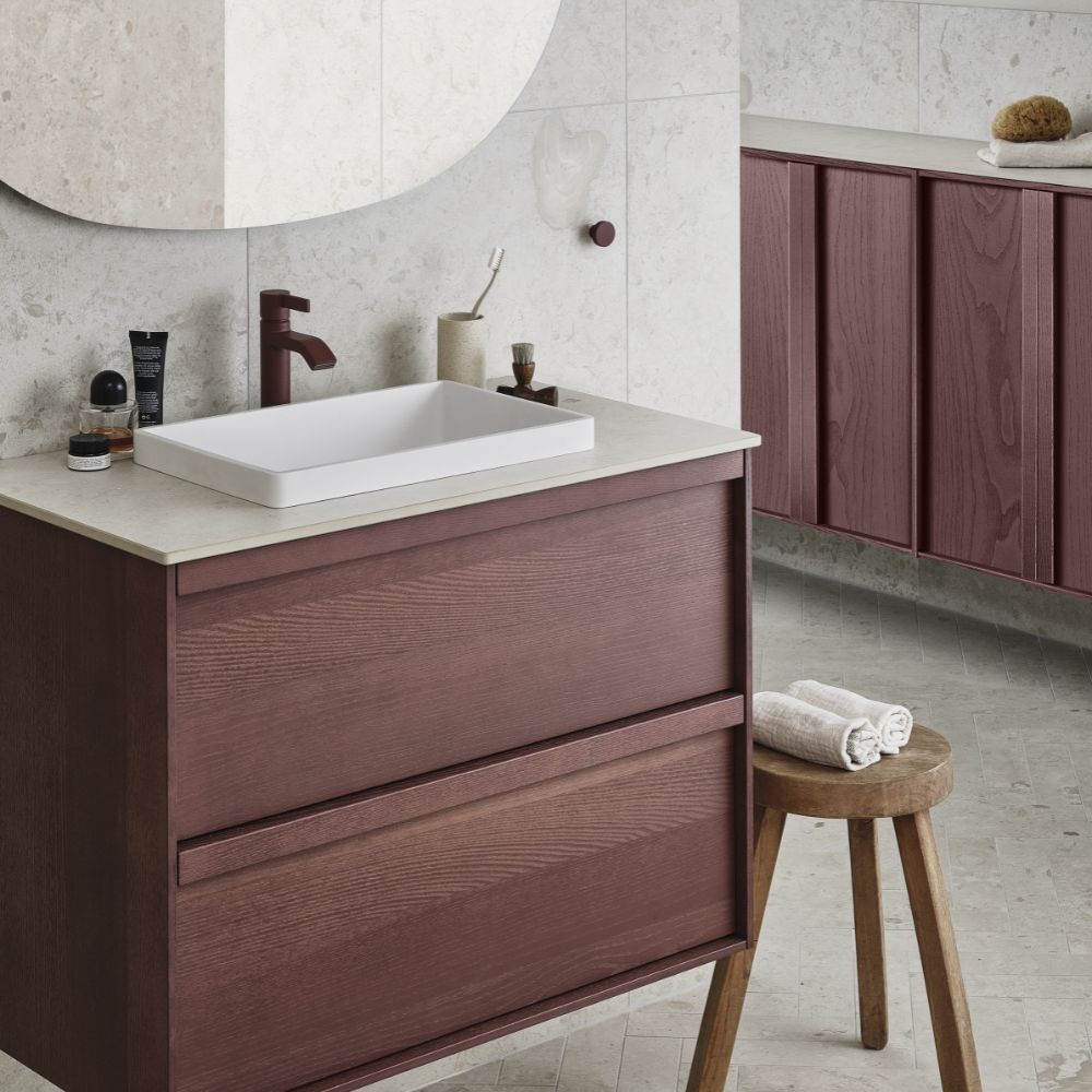 Toniton Circular Knob - Reddish Brown