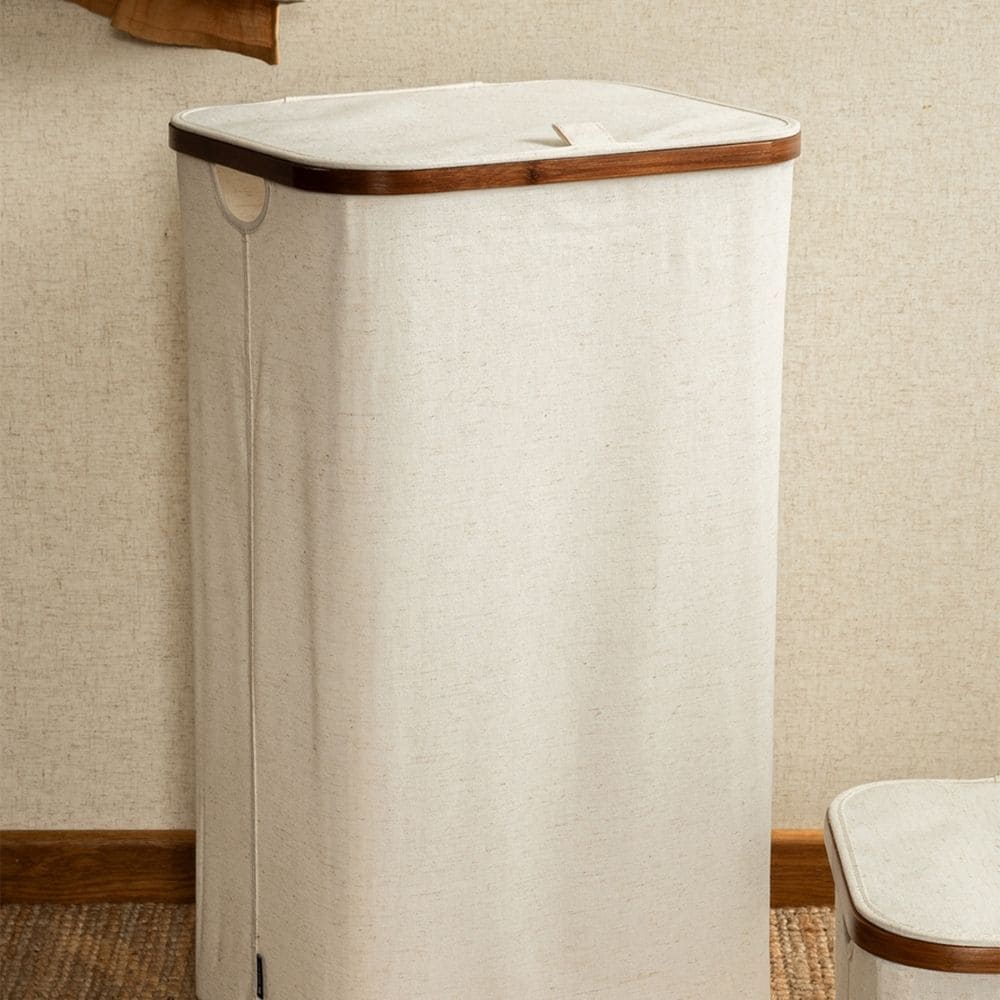 Laundry basket with lid - Sand