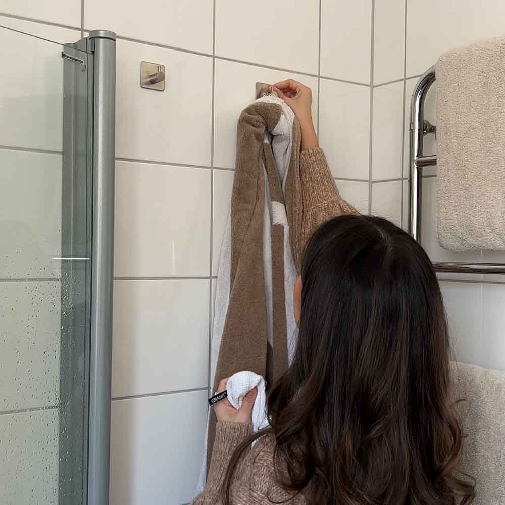 Towel Hook Base 220 1-Hook - Brushed Stainless Steel Finish