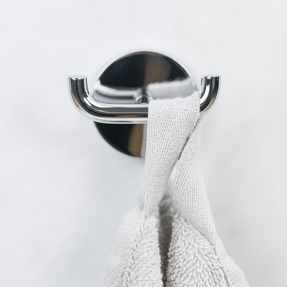 Double Hook Calm - Polished Chrome