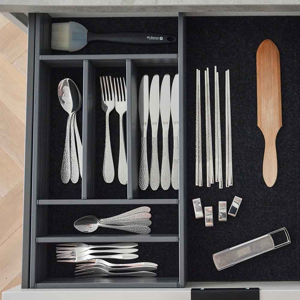 Cutlery drawer Flex Basic - Dark Grey