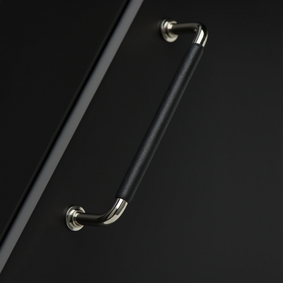Handle 1353 - Nickel Plated/Nature Leather Wrapped
