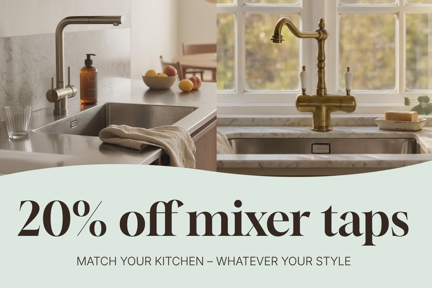 Kitchen mixer taps